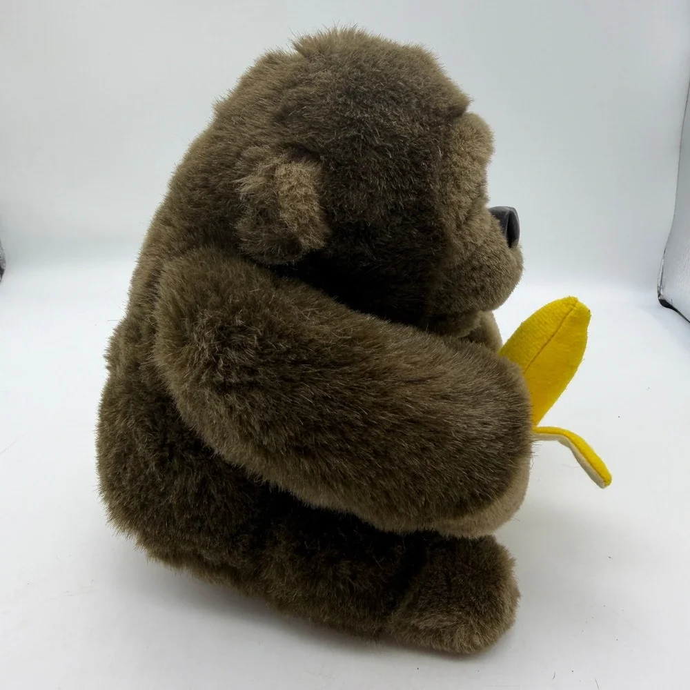 Embrace Side Eye Gorilla Plush Brown Stuffed Animal Banana stuffed animal monkey